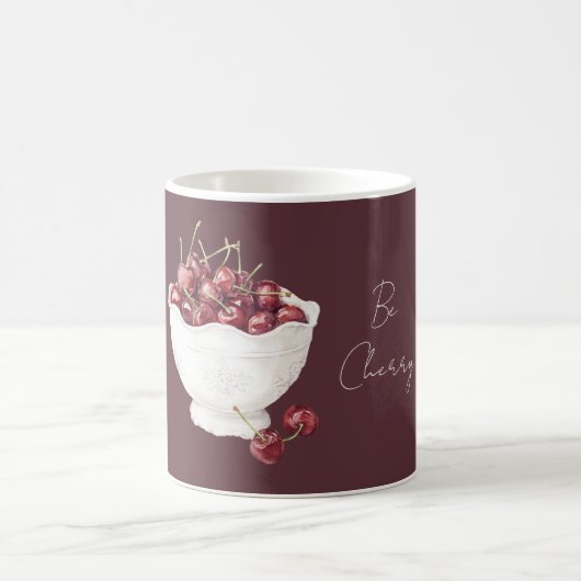 Wees kersenkom met fruit koffiemok (Center)
