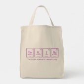 Wees KINd periodiek tafelelementen chemiesroze Tote Bag (Achterkant)