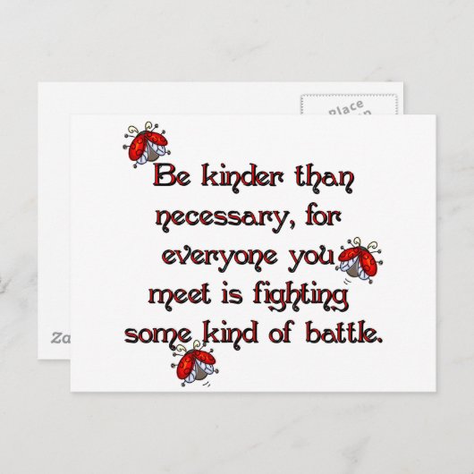 Wees kinder briefkaart (Voorkant / Achterkant)