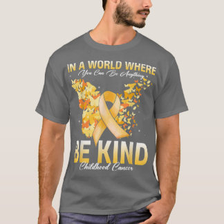 Wees kinderkankerbewuster Ribbon Butterfl T-shirt