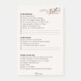 Wees klaar en wees kalm: Je checklist Shabbos. Post-it® Notes