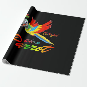Wees kleurrijk als een papegaai cadeaupapier