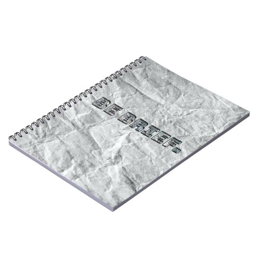 Wees kort. notitieboek (Linkerzijde)