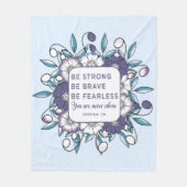 Wees krachtig Brave Fearless - Bijbel Verse Fleece Deken (Voorkant)