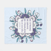 Wees krachtig Brave Fearless - Bijbel Verse Fleece Deken (Voorkant (Horizontaal))