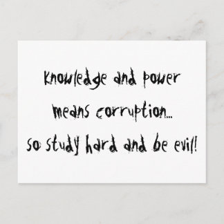 Wees kwaadaardig briefkaart