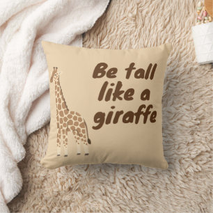 Wees lang als een giraffe kussen