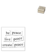 "Wees, leef, creëer vrede" Rubberstempel (Gestempeld)