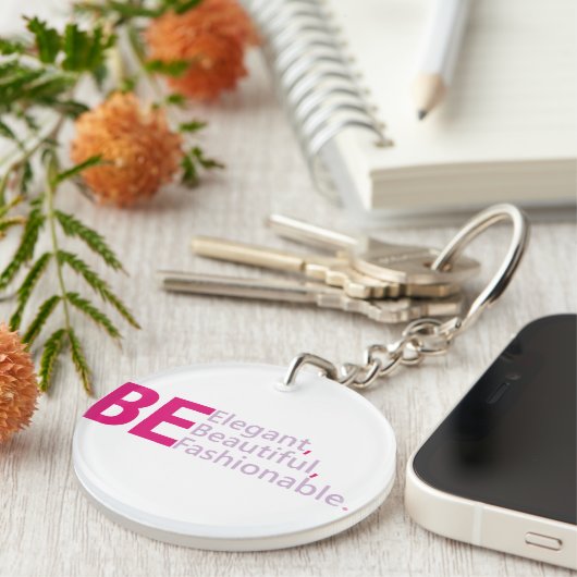 Wees legant acrylSleutelhanger Sleutelhanger (Voorkant Rechts)