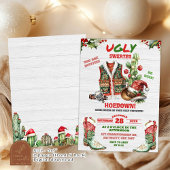 Wees lelijke trui Cowboy kerstfeest Kaart