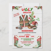 Wees lelijke trui Cowboy kerstfeest Kaart (Voorkant)