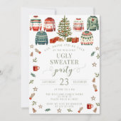 Wees lelijke trui Kerstfeest uitnodiging (Voorkant)