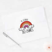 Wees lesbiennes ronde sticker (Envelop)