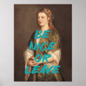 Wees leuk renaissance schilderij feministische kun poster (Voorkant)