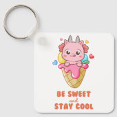 "Wees lief en blijf cool" Sleutelhanger (Voorkant)