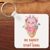 "Wees lief en blijf cool" Sleutelhanger (Voorkant)