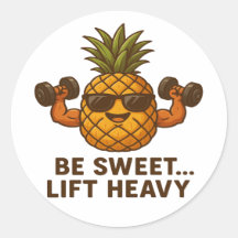 Wees Lief Hef Zwaar Ananas Fitness Grappig