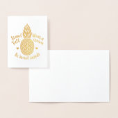 Wees lief in ananas goudfolie Note Kaart (Display)