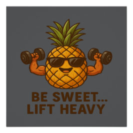 Wees lief, Til Zware Ananas Gym Fitness Grappig Perfect Poster