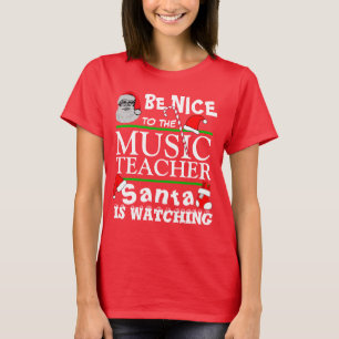 Wees lief voor de muziekdocent rood t-shirt