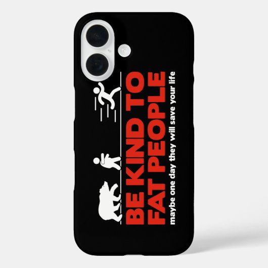 Wees lief voor dikke mensen Case-Mate iPhone case (Achterkant)