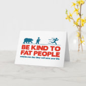 Wees lief voor dikke mensen kaart (Gele Bloem)