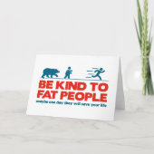 Wees lief voor dikke mensen kaart (Voorkant)