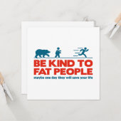 Wees lief voor dikke mensen kaart (Voorkant / Achterkant in situ)