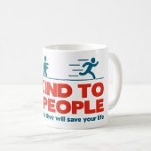 Wees lief voor dikke mensen koffiemok (Voorkant rechts)