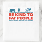 Wees lief voor dikke mensen rechthoekige sticker (Tas)