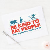 Wees lief voor dikke mensen rechthoekige sticker (Envelop)