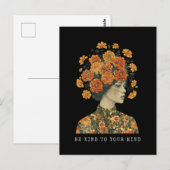 Wees lief voor je geest (Dark BG) Briefkaart (Voorkant / Achterkant)