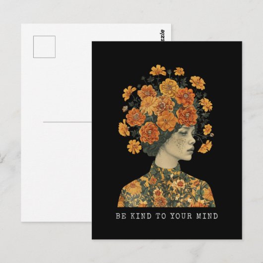 Wees lief voor je geest (Dark BG) Briefkaart (Voorkant / Achterkant)