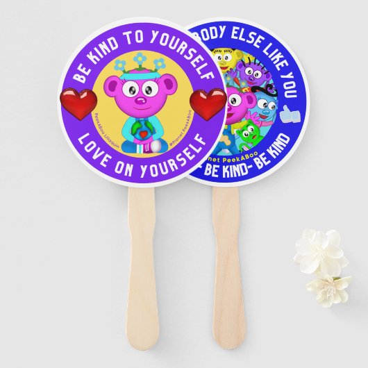 Wees lief voor jezelf - liefde voor jezelf handwaaier (Voorkant en achterkant)