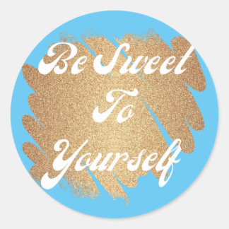 Wees lief voor jezelf ronde sticker