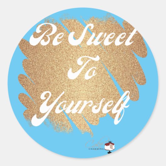 Wees lief voor jezelf ronde sticker (Voorkant)