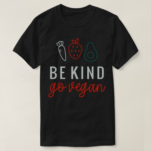 Wees lief voor vegan t-shirt (Design voorkant)