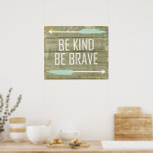 Wees lief, wees moedig poster (Keuken)