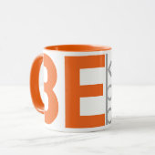 Wees lief, wees vet, wees moedig mok (Voorkant links)