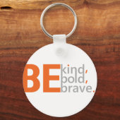 Wees lief, wees vet, wees moedig sleutelhanger (Voorkant)