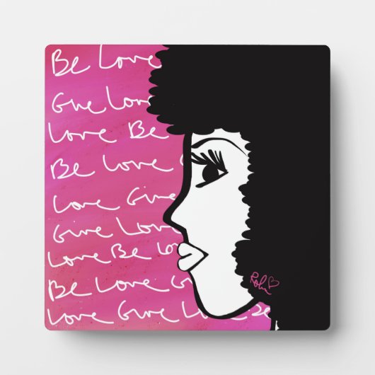 Wees liefde geef liefde Plaque met ezel Fotoplaat (Voorkant)