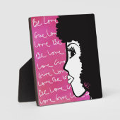 Wees liefde geef liefde Plaque met ezel Fotoplaat (Voorkant)