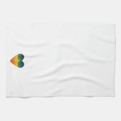 Wees Liefde Retro Regenboog Hart Theedoek (Horizontaal)