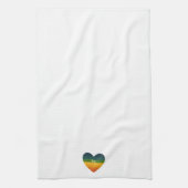 Wees Liefde Retro Regenboog Hart Theedoek (Verticaal)