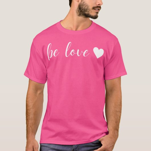 Wees Liefde Witte Hart vrienden T-shirt (Voorkant)