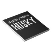 Wees liever bij mijn man | Funny Dog Gift Notitieblok (Schuin)