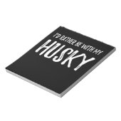 Wees liever bij mijn man | Funny Dog Gift Notitieblok (Linkerzijde)
