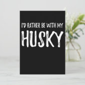 Wees liever bij mijn man | Funny Dog Gift Save The Date (Staand voorkant)