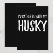 Wees liever bij mijn man | Funny Dog Gift Save The Date (Voorkant / Achterkant)