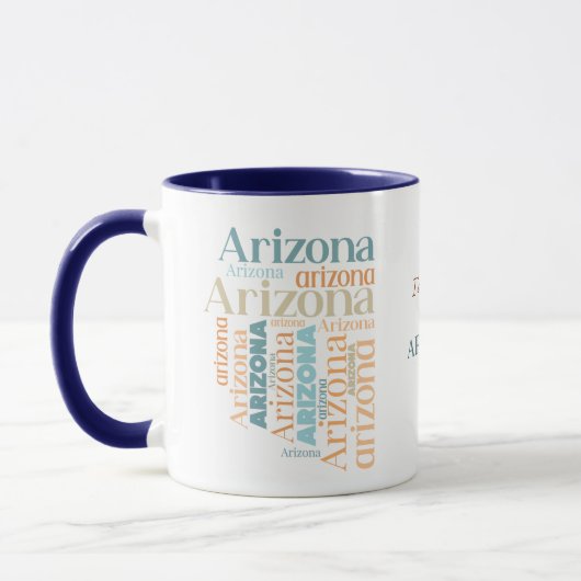 Wees liever in Arizona Word Art Mok (Links)